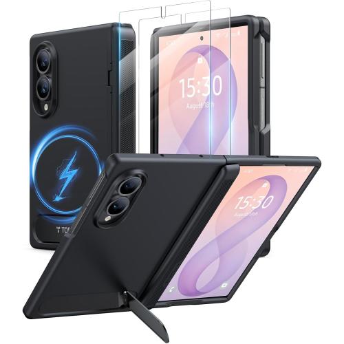 TORRAS for Samsung Galaxy Z Fold 8 Case, Magnetic & Flush Stand, Black