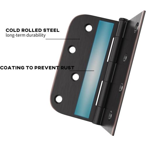 Goldenwarm 3 Pack 4 inch Oil Rubbed Bronze Interior Door Hinges 4 x 4 Inch