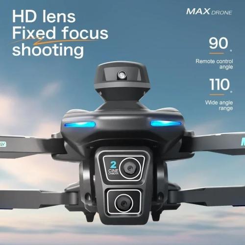 Waillynice- XT606 Drone 6k Profesional 4K HD Camera Obstacle Avoidance Aerial Photography Optical flow Foldable Quadcopter GPS RC 10000M (Black-6K-1B)