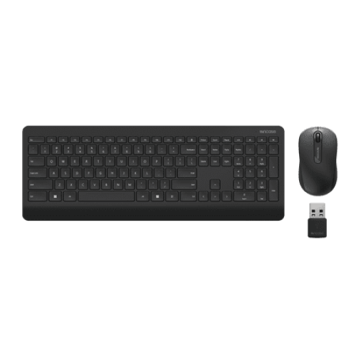 Incase Wireless Desktop 900 Keyboard and Mouse Combo - Designed by Microsoft – Quiet Touch Keys, Ambidextrous Design, Customizable Hotkeys, Two Year Battery Life