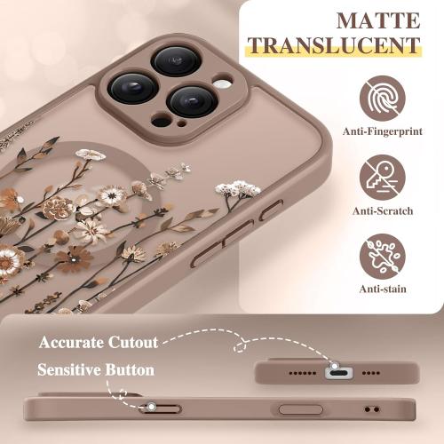 GVIEWIN for iPhone 16 Pro Case Compatible with MagSafe Screen Protector