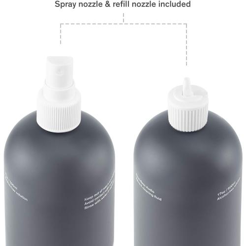Boundless Audio Record Cleaning Solution - 17oz Extra Large Vinyl Record Cleaner Fluid Spray Bottle & Refill Nozzle