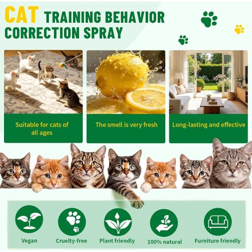 2 Pack Cat Deterrent & Repellent Spray Anti-Scratch Training Aid, 4OZ