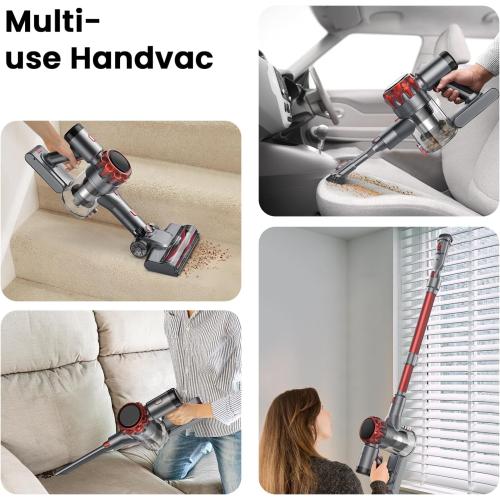 COLOR GOLD AND PURPLE ‼️UML0 S3P Cordless Vacuum Cleaner, 45kPa Powerful Suction Vacuum Cleaners for Home, 55-Min Runtime Rechargeable Stick Vacuum, Self-Standing, for Pet Hair Carpet Hard Floor, LED Display