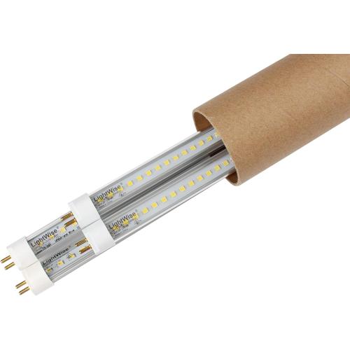 LightWise 4-Pack T5 46 LED Grow Tubes, 28W/36W/42W, 5500K Full Sun White Light, Fluorescent Replacement (42, Watts)