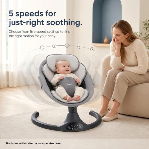 NEEDS CLEANING ‼️‼️‼️LAREX Baby Swings for Infants, Electric Swing, Bluetooth & Remote Control