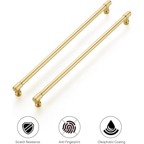 Ravinte Brushed Gold Kitchen Pulls Cabinet Handles 12-3/5 Inch 5 Pack