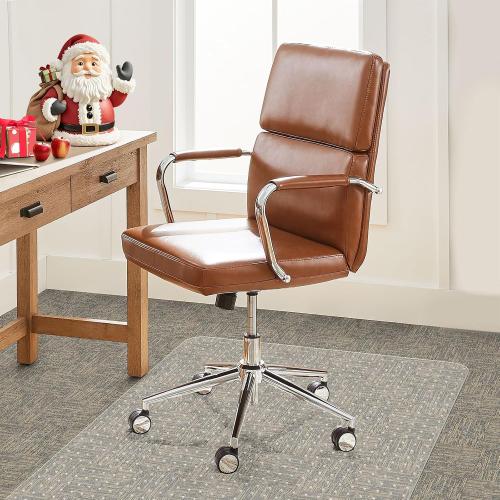 Office Chair Mat for Carpet: 36 x 48 Plastic Heavy Duty Computer Desk Mats with Lip for Low Flat and No Pile Carpeted Floor - Clear Rug Pad for Rolling Chairs Office Work Home Gaming Rectangle