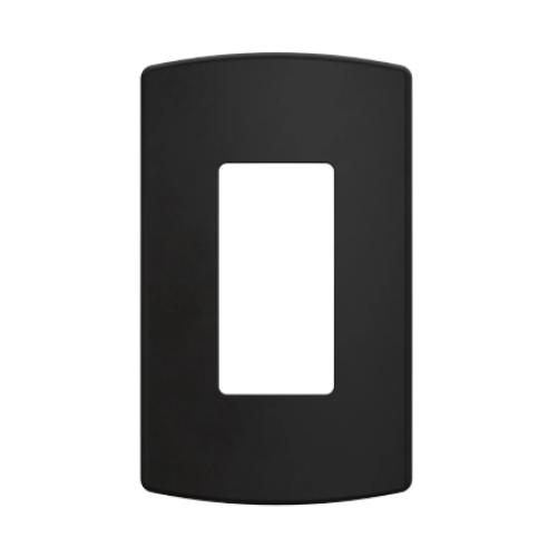 Franklin Brass Soft Modern (3-Pack) Pure Black 1-Gang Screwless Decorator/Rocker Wall Plate, Single Switch Cover, Concealed Mount, Outlet Cover