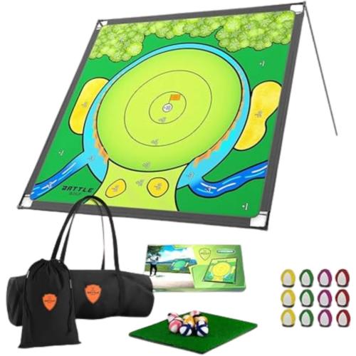 Chipping Game - The Original Portable Golf Game for Chipping Practice for Dads and Junior Golfers - Indoor and Outdoor (Extra Balls Set - 8 Players)