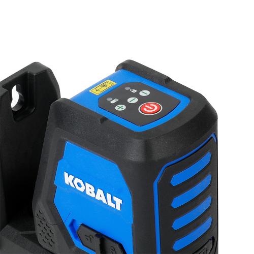 Kobalt 100-ft Self-Leveling Indoor/Outdoor Cross Beam Cross-line Laser Level (Accessories Included)