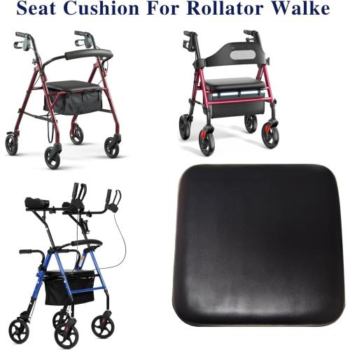 HMZ Rollator seat Cushion,Replacement seat for rollator Walker 13.8X11.4,Rolling Walkers Replacement Parts.(1Ea Black)(13.8X11.4)