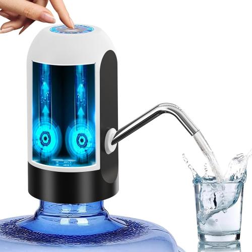 Myvision Water Dispenser for 5 Gallon Bottle,Portable USB Charging Electric Water Pump, Drinking Water Jug Pump for Home, Kitchen, Living Room, Office,Camping,Universal for 3-5 Gallon (White)