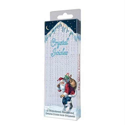 Old World Christmas Glass Blown Ornaments, Crystal Icicles, 6.5in (Pack of 12)