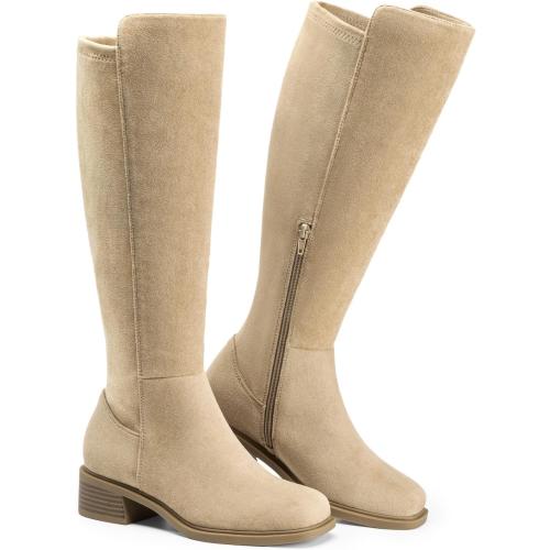 Athlefit Knee High Boots Women Stretch Tall Flat Boots with Side Zipper ‼️size 10‼️