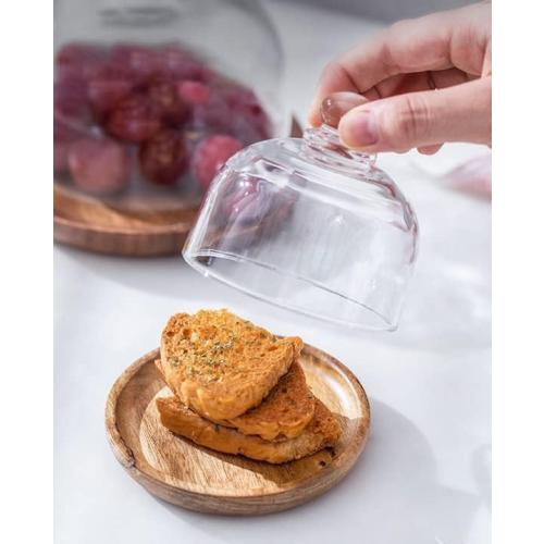 Rikyo 2 Sets Mini Cake Stand,Cake Plate Server Platter with Dome