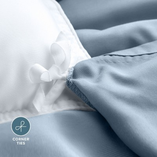Ultra Soft Duvet Cover & Shams by Bare Home (Comforter Not Included) - King, Dusty Blue