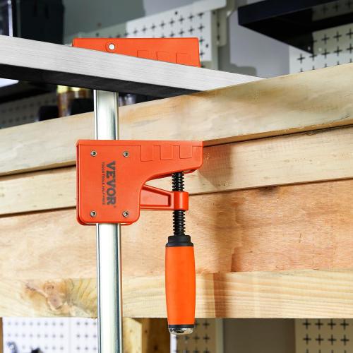 VEVOR Bar Clamps for Woodworking, 2-Pack Parallel Clamp Set, F Clamp, Even Pressure, High-strength Plastic and Carbon Steel, Wood clamps for Woodworking Metal Working