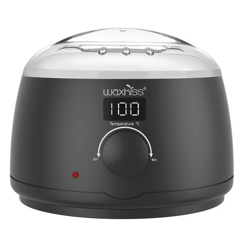 waxkiss Digital Hair Removal Warmer with See-Through Lid and 14oz Pot