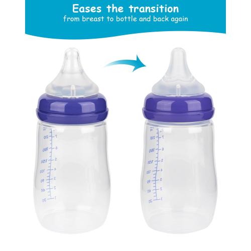 Silicone Nipple for Lansinoh Anti-Colic Baby Bottle, Fast Flow, Size L, 6m , 6 Count
