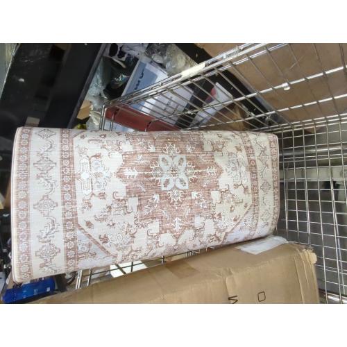 Boho Bathroom Rugs - Washable Non-Slip Soft Low Pile Area Rug for Entryway, Kitchen, and Indoor Spaces - Modern Farmhouse Design, Perfect for Boho Décor (2x3 Beige/Latte)
