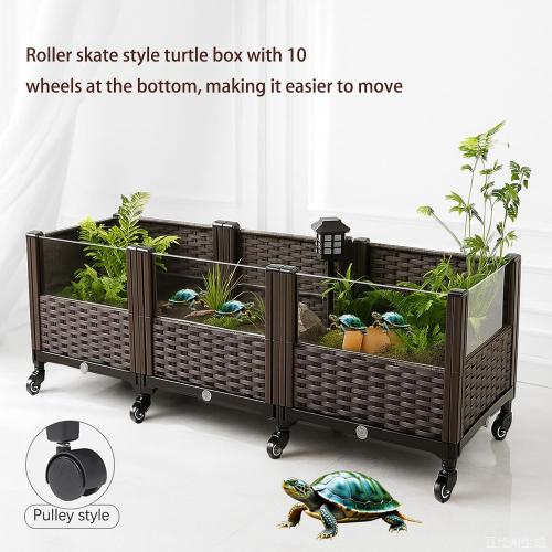 Turtle Tank, Reptile breeding Tank, Large Enclosure for Land Turtles, Large Enclosure for sea Turtles, Habitat for sea Turtles, Optional Increase in Quantity, add 10 Wheels, Turtle Supplies