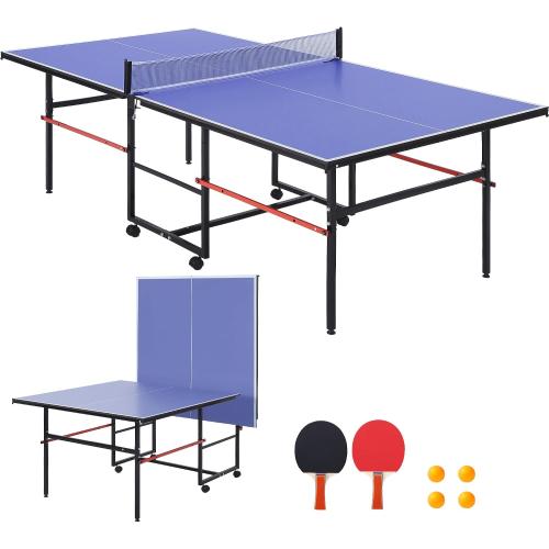 Garvee 8 ft Portable Ping Pong Table，Professional Game for Adults Teens