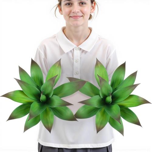 Set of 2 Size 14 Velener Artificial Outdoor Agave Plant - Small Size UV Resistant Fake Agave Plants for Indoor and Outdoor Decor(Purple, 14 Inch)-2 Pack