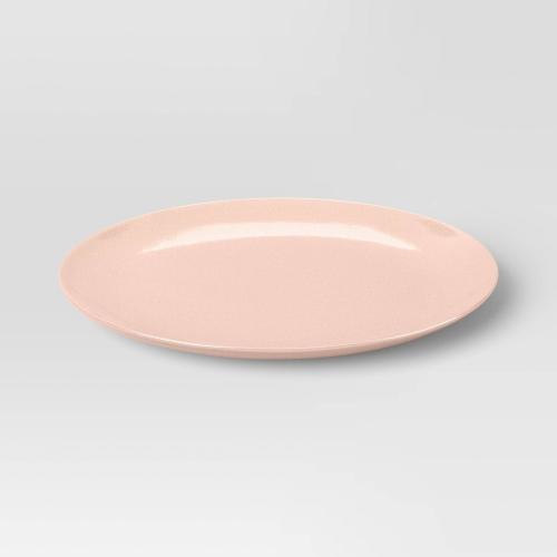 10 Stoneware New Modern Coupe Oval Serving Platter Rose - Threshold™