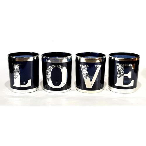 eSplanade Tea Light Tealight Candle Holders - Votive Candle Holders - Valentines Day/Party Decor/Home Decor/Anniversary - Set of 4 (Silver)