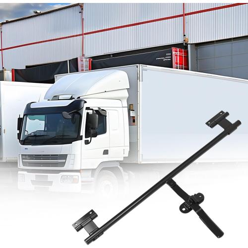 DIRTY !QWORK 36 Trailer Swing Door Hinged Cam Bar Lock for Enclosed Trailer Door Latch, RV Hauler Fold Down Door, Black, 2 Pack