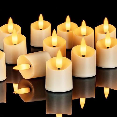 12 Pack Timer LED Flameless Votive Tealights