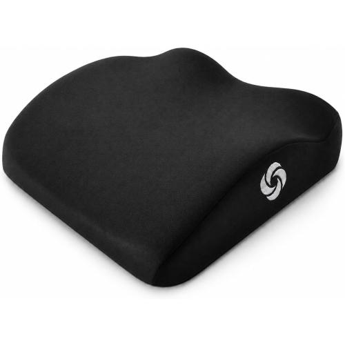 Samsonite Seat Cushion Curved Ergonomic Pillow for Car or Office Chair, Tailbone Support Cushion with High Grade Memory Foam