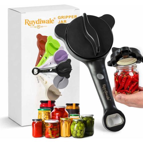 4-in-1 Jar Opener, Ruydiwale Adjustable Jar Opener for Seniors