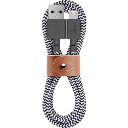 Câble De Charge/Sync De Ceinture Lightning 4ft Zèbre, Black | Native Union