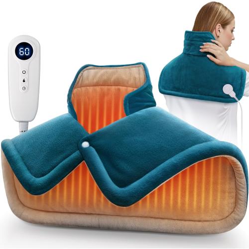 Heating Pad for Neck and Shoulder, Heating Pad for Pain Relief, Christmas Gifts for Dad, Men, Women Mom, Dad Husband Fathers Day Birthday Gifts, 6 Heat Settings Auto-Off Home Office