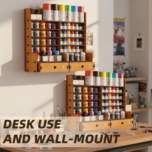 Paint Organizer, Wall Mount Paint Rack for Miniature Hobby