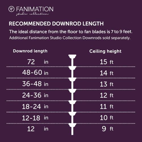 Fanimation Studio Collection Threaded 24-in Brushed Satin Brass Steel Indoor Angle Mount Capable Ceiling Fan Downrod adapter Downrod