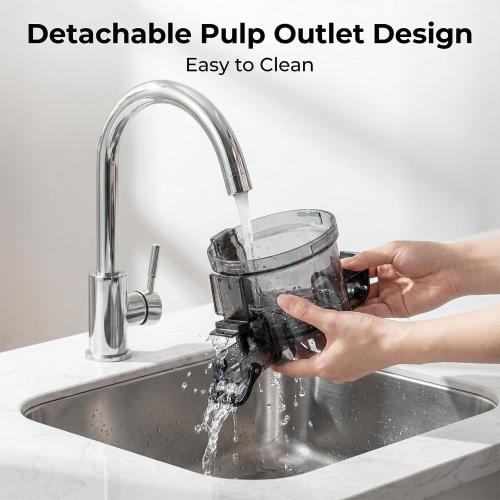 EanOruus Juicer Machines, 3-in-1 Cold Press Juicer, Premium Gray
