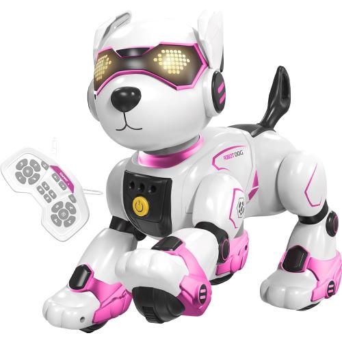 Robot Dog Toys for Kids, Remote Control Dog Robot, Voice & Touch Control, Programmable Interactive Robotic Puppy Toy, Sing, Dance, Rechargeable Robo Pet for Boys Girls Ideas