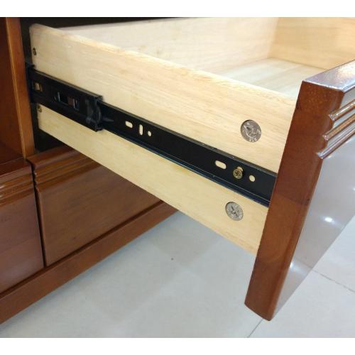 BT9834 12 Inches Full Extension Drawer Slides/Ball Bearing Slide Rail 3 Section Black (1 Pair)