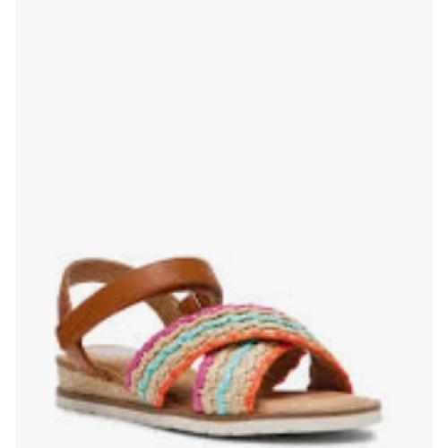 The Children's Place Girls' Adjustable Ankle Strap Flat Sandals (Girls 11)