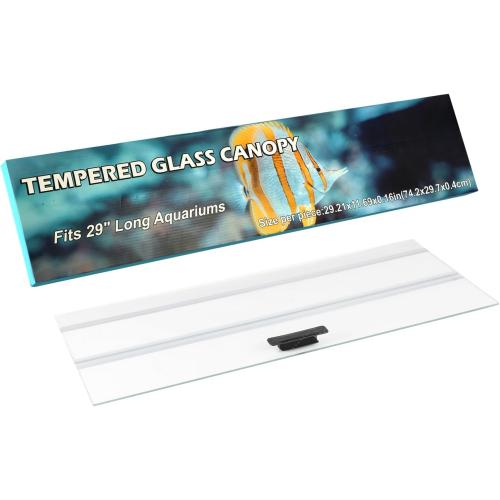29.21x11.69 x0.16in Clear Tempered Glass Canopy,Aquarium Fish Tank Hoods FITS for Most 20Long/29 Gallon Fish Tanks (Aqueon, Marine Land & Perfecto)‼️light dirt and no damage‼️
