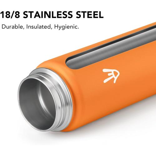 Enerbone 32 oz Insulated Water Bottle, Stainless Steel Bottle with Carrying Strap, Double-Wall Vacuum Insulation Design, Leakproof Sports Bottle with Straw, Keep Drinks Cold or Hot for Hours