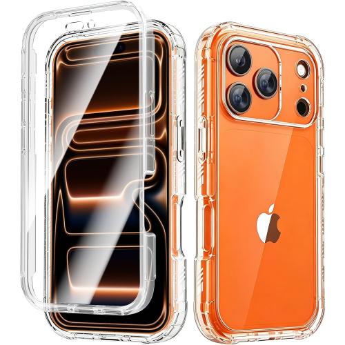 Lifedance Rugged Full-Body Case for iPhone 17 Pro Max, Built-in Screen Protector, 10FT Military Drop Tested, Clear Shockproof Phone Case Cover for iPhone 17 Pro Max 6.9, Clear