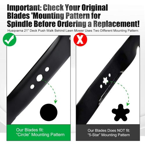Grasscool 406712 21 inch Deck Craftsman Mower Mulching Blade Replacement
