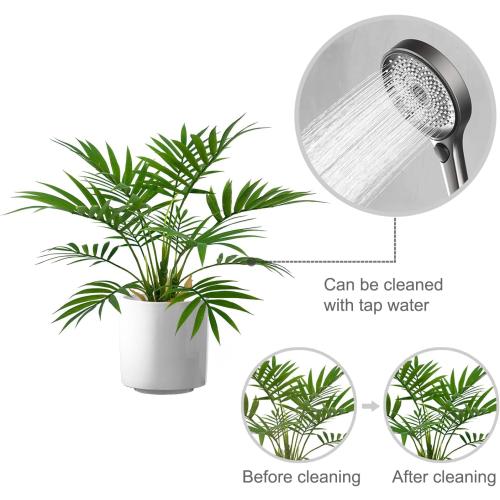 Artificial Palm Tree Plant, Potted Artificial Plant for Home Office Decoration, 12 Tall, Ships in White Ceramic Planter
