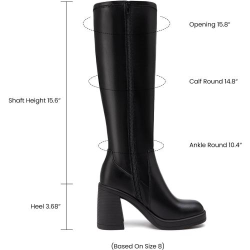 SIZE 11 ❗❗Athlefit Knee High Boots for Women Stretch Chunky Platform Tall Boots