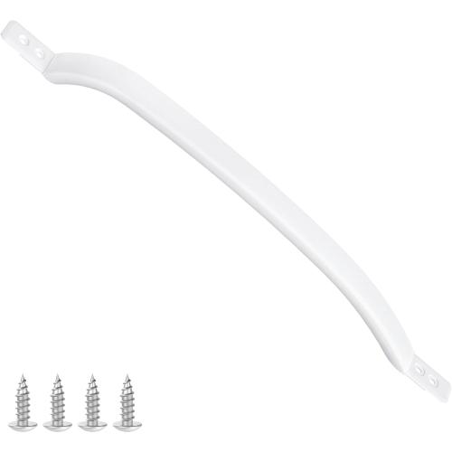 Upgraded 297311201 Freezer Door Handle Replacement White Compatible with Frigidaire Kenmore Refrigerator 218762701 PS2368270 FRU17B2JW23 FRS6HR4HW3 Fridge Door Handle, Includes 4Pack 5304460605 Screws