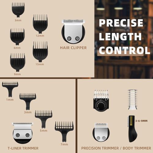 Ufree Beard Trimmer for Men, Electric Razor Shaver, Cordless Hair Clipper Shaving Kit for Mustache Body Nose Ear Hair Facial, Adjustable Beard Grooming Kit Birthday Gifts for Men